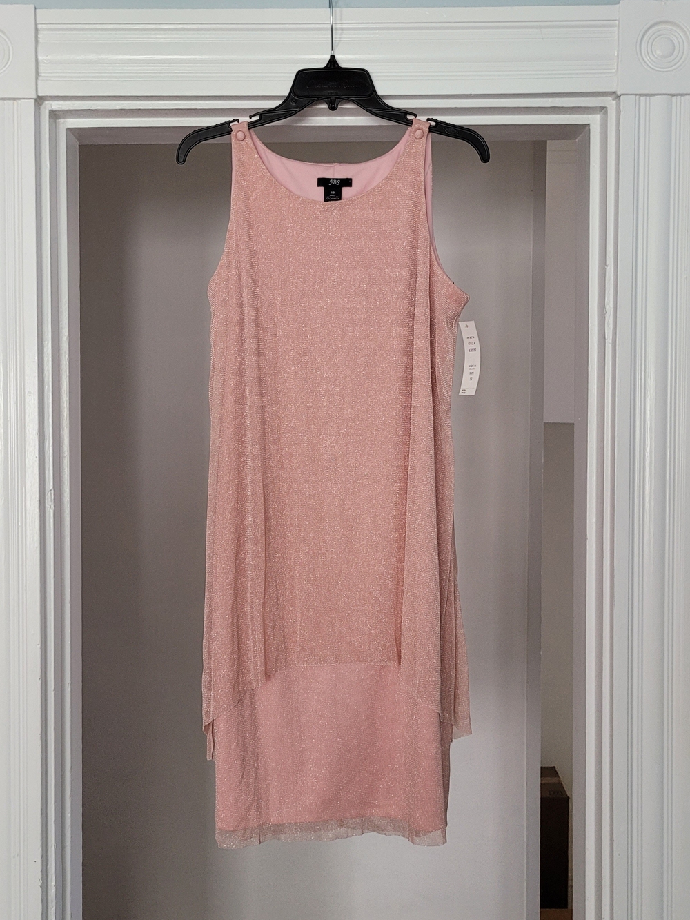 NWT J.B.S. Shimmery Blush Pink Sleeveless Dress